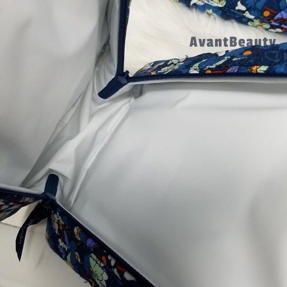 VERA BRADLEY Essential Large Backpack  Floral Blue Bursts Lunch Bunch Set New - Picture 12 of 16